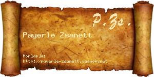 Payerle Zsanett névjegykártya